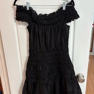 Tory Burch Black smocked dress